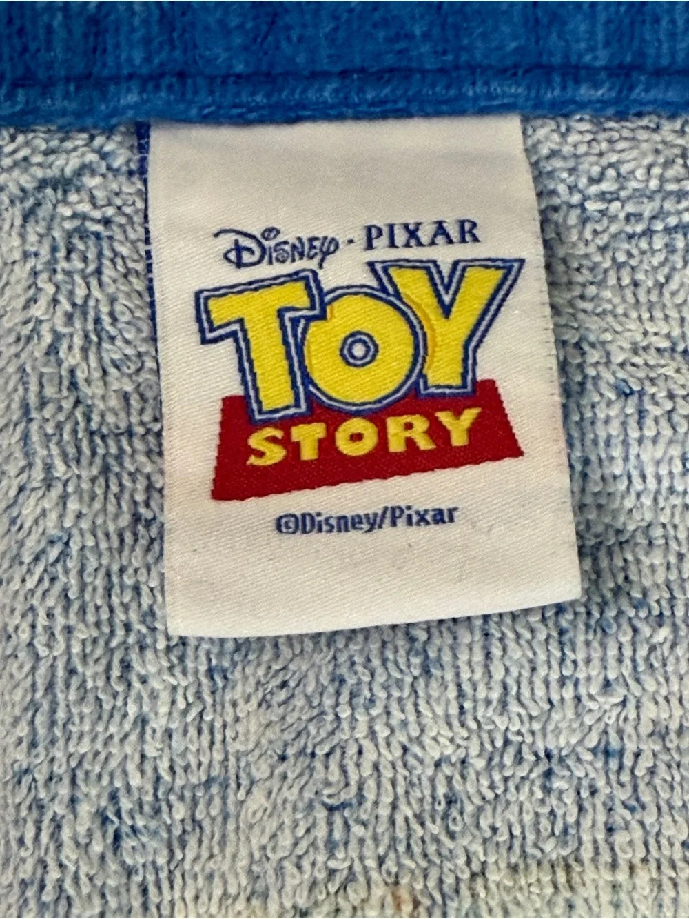 Disney Pixar Toy Story Woody & Buzz Hand Towel Blue Cotton 22x44 Bath Towel